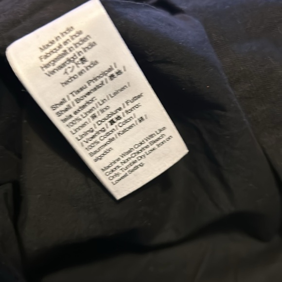 J.crew Button-back black 100% linen shift dress plus size XXL AY634 - Picture 5 of 5